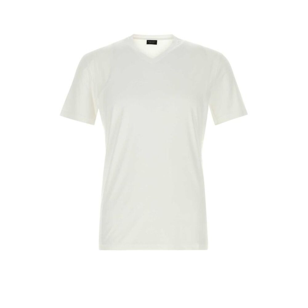 Gucci Men White Stretch Jersey T-Shirt